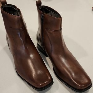 Mens Brown Rockport Dress Boots Brand New Never Worn